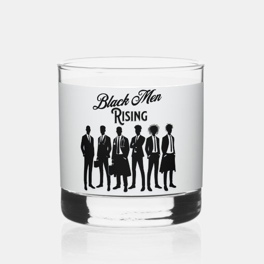Weekend Whiskey Glas voor Afro-Amerikaanse Mannen (Voorkant)