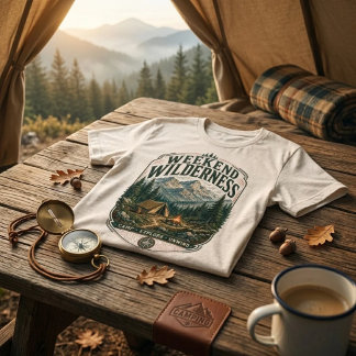 Weekend Wilderness Vintage Camping Berg Tri-Blend Shirt