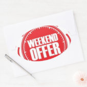 weekendaanbieding ovale sticker (Envelop)