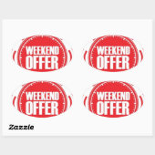 weekendaanbieding ovale sticker (Vel)
