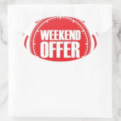 weekendaanbieding ovale sticker (Tas)