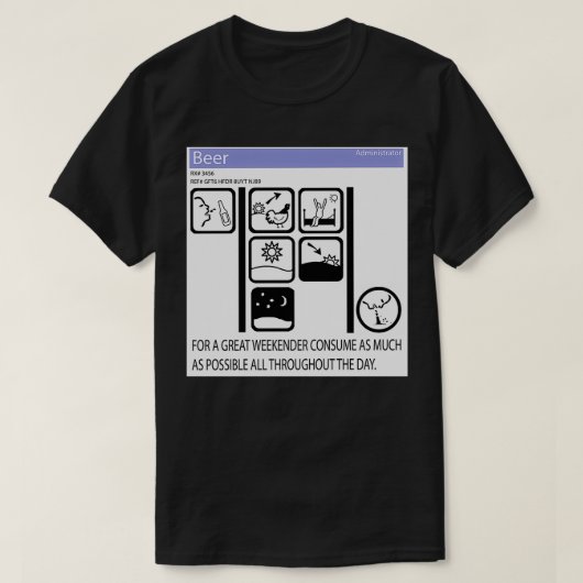 Weekender Pictogram T-shirt (Design voorkant)