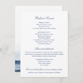 Weekendgebeurtenissen en accommodatiekaart informatiekaartje