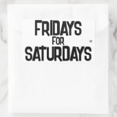 weekendgrap (vrijdag voor zaterdag) v1 rechthoekige sticker (Tas)