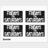 weekendgrap (vrijdag voor zaterdag) v2 rechthoekige sticker (Vel)