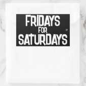 weekendgrap (vrijdag voor zaterdag) v2 rechthoekige sticker (Tas)
