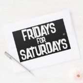 weekendgrap (vrijdag voor zaterdag) v2 rechthoekige sticker (Envelop)