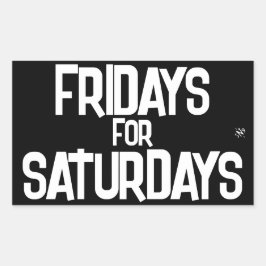 weekendgrap (vrijdag voor zaterdag) v2 rechthoekige sticker