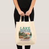 Weekendhuisje aan het meer, Lakeside Sunset Tote Bag (Voorkant (product))