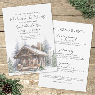 Weekendje in de Bossen Camping Bachelorette Party Kaart