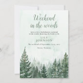 Weekendje in het Bos Rustic Forest Bachelorette Kaart (Voorkant)