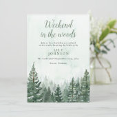 Weekendje in het Bos Rustic Forest Bachelorette Kaart (Staand voorkant)