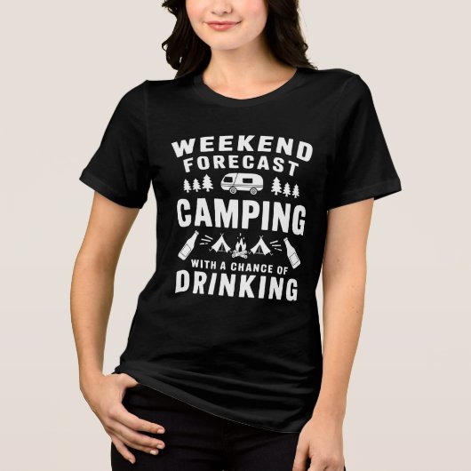 Weekendje weg: Camping Tri-Blend Shirt (Voorkant)