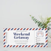 Weekendje weg Vakantiereis Cadeaubon Kaart (Staand voorkant)