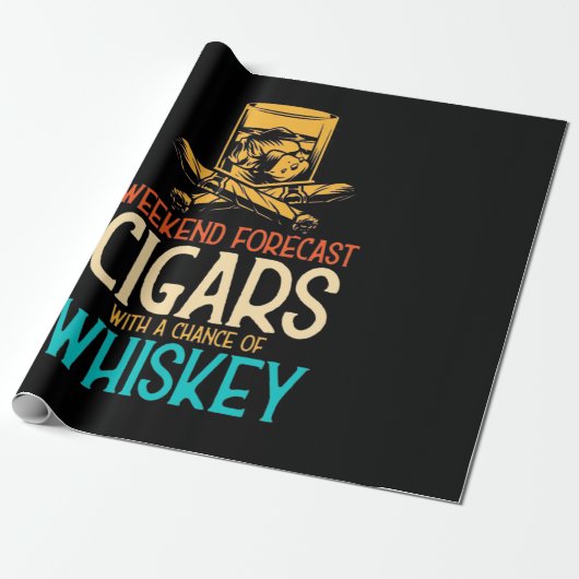 Weekendkaarten met een kans op whisky cadeaupapier (Uitgerold)