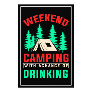 Weekendkamperen met kans op Drink-43675 Foto Afdruk