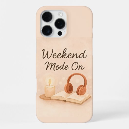 Weekendmodus aan  iPhone hoesje (Achterkant)