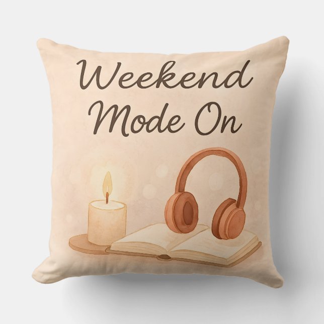 Weekendmodus aan Kussen (Voorkant)
