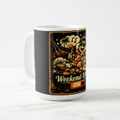 Weekendmodus AAN – Ontspan Chill Humor Levensstijl Koffiemok (Voorkant links)