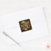 Weekendmodus AAN – Ontspan Chill Humor Levensstijl Vierkante Sticker (Envelop)