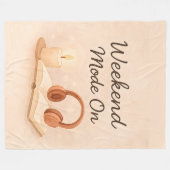 Weekendmodus aan op fleece deken (Voorkant (Horizontaal))