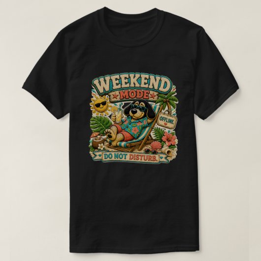 Weekendmodus Niet Storen Persoonlijk T-shirt (Design voorkant)
