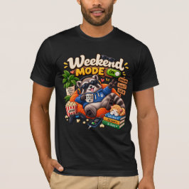 Weekendmodus Wasbeer – Grappig Lui Dier Gezellig W T-shirt