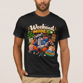 Weekendmodus Wasbeer – Grappig Lui Dier Gezellig W T-shirt