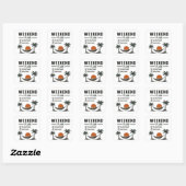 Weekendplan Nietsdoen en Ontspannen Grappig Relaxe Vierkante Sticker (Vel)