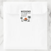 Weekendplan Nietsdoen en Ontspannen Grappig Relaxe Vierkante Sticker (Tas)