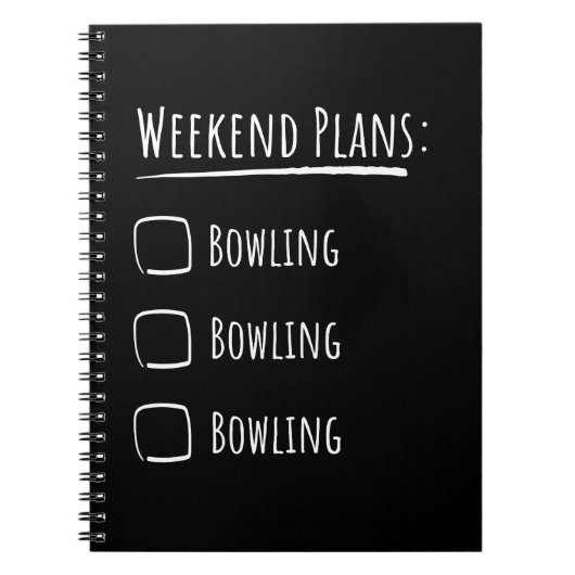 Weekendplannen Bowling Notitieboek (Voorkant)