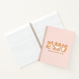 'Weekendplannen: Corgi' Mooie Kawaii Roze Corgi Ca Notitieboek