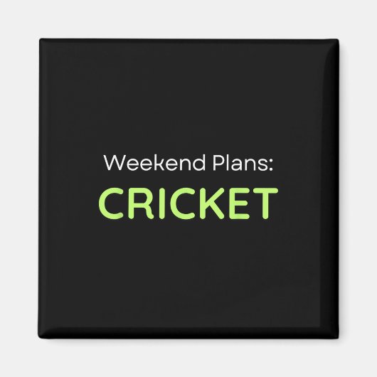 Weekendplannen Cricket Cricketer Magneet (Voorkant)