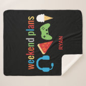 Weekendplannen Gamer Kinder videogame-snacks Sherpa Deken (Voorkant (horizontaal))