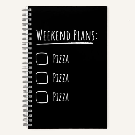 Weekendplannen Pizza Notitieboek (Voorkant)