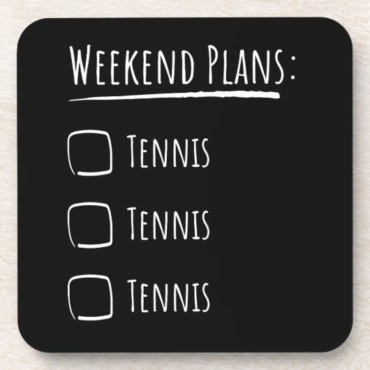 Weekendplannen Tennis Bier Onderzetter (Voorkant)