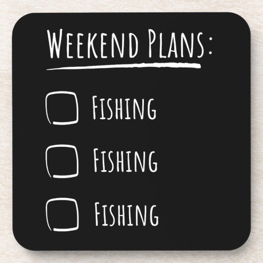 Weekendplannen Vissen Bier Onderzetter (Voorkant)
