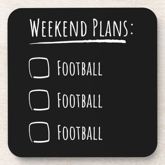 Weekendplannen Voetbal Bier Onderzetter (Voorkant)