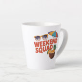 weekendploeg latte mok (Rechterhoek)