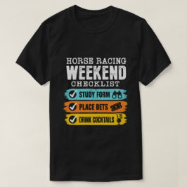 Weekendpret: checklist T-shirt voor paardenrennen