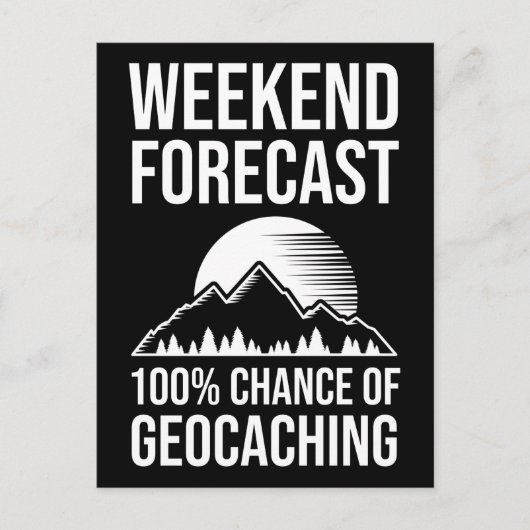 Weekendprognose - 100% kans op geocaching briefkaart (Voorkant)