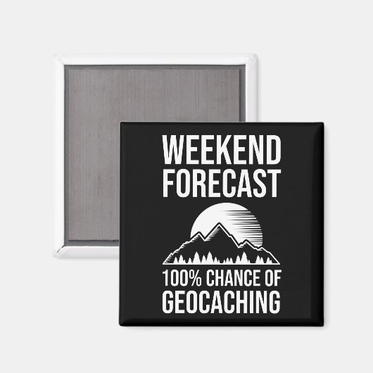 Weekendprognose - 100% kans op geocaching magneet (Voorkant / Achterkant)