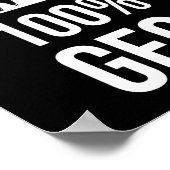 Weekendprognose - 100% kans op geocaching poster (Hoek)