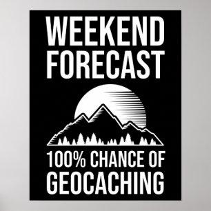 Weekendprognose - 100% kans op geocaching poster