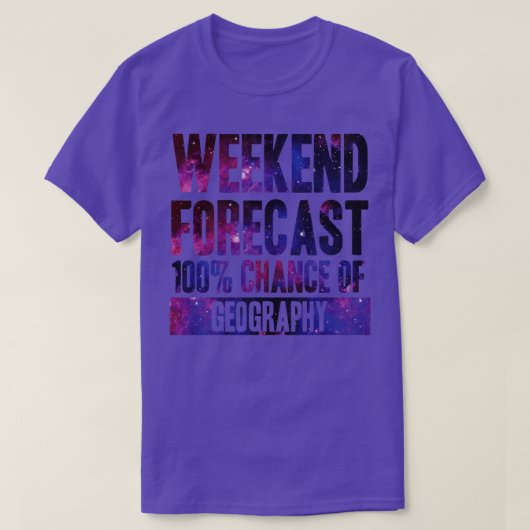 Weekendprognose 100 kans op geografische ontwikkel t-shirt (Design voorkant)