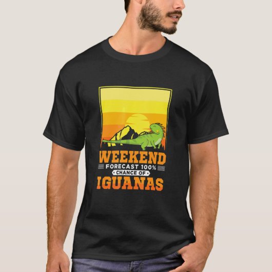 Weekendprognose 100 kans op Iguanas T-shirt (Voorkant)