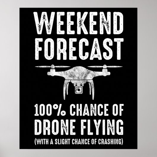 Weekendprognose - 100% kans op vliegen met een dra poster (Voorkant)