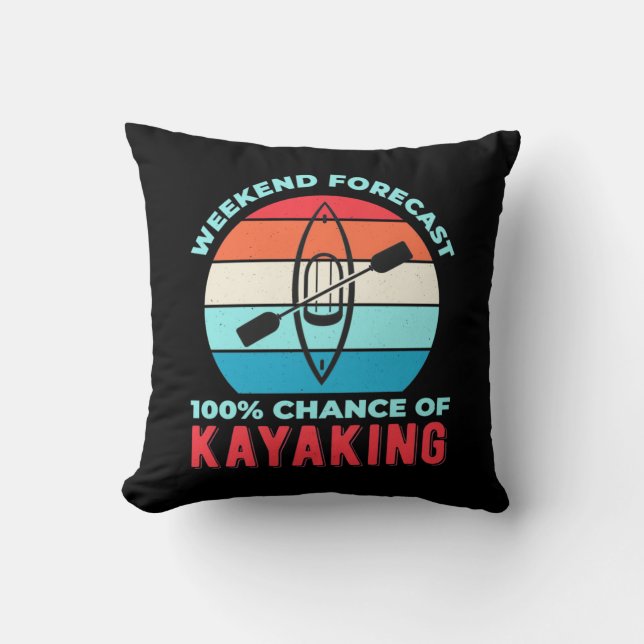 Weekendprognose 100 kans van kayaking kussen (Voorkant)