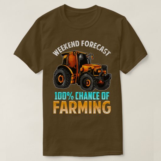 Weekendprognose 100 kansen op de landbouw t-shirt (Design voorkant)