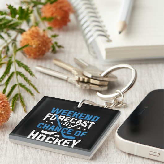Weekendprognose 100 % ockey sleutelhanger (Voorkant Rechts)